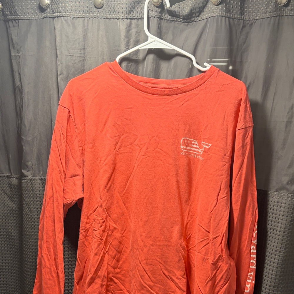 Vineyard Vines Coral Long Sleeve Tee